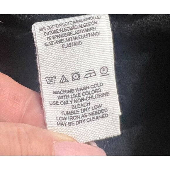 We the Free Distressed Black High Rise Skinny Stretch Jeans Raw Hem Size 27 - Picture 11 of 13